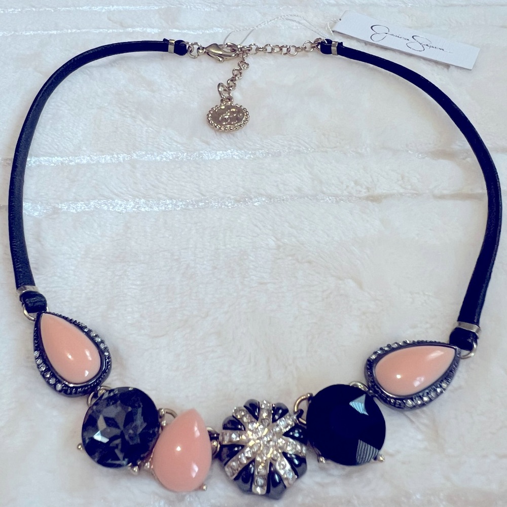 Jessica Simpson Statement Crystal Stones Necklace